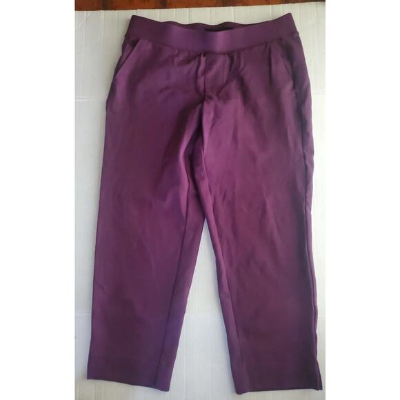 Torrid Size 00/10 Women's Purple Stretch Cropped Pockets Pants - Picture 1 of 6